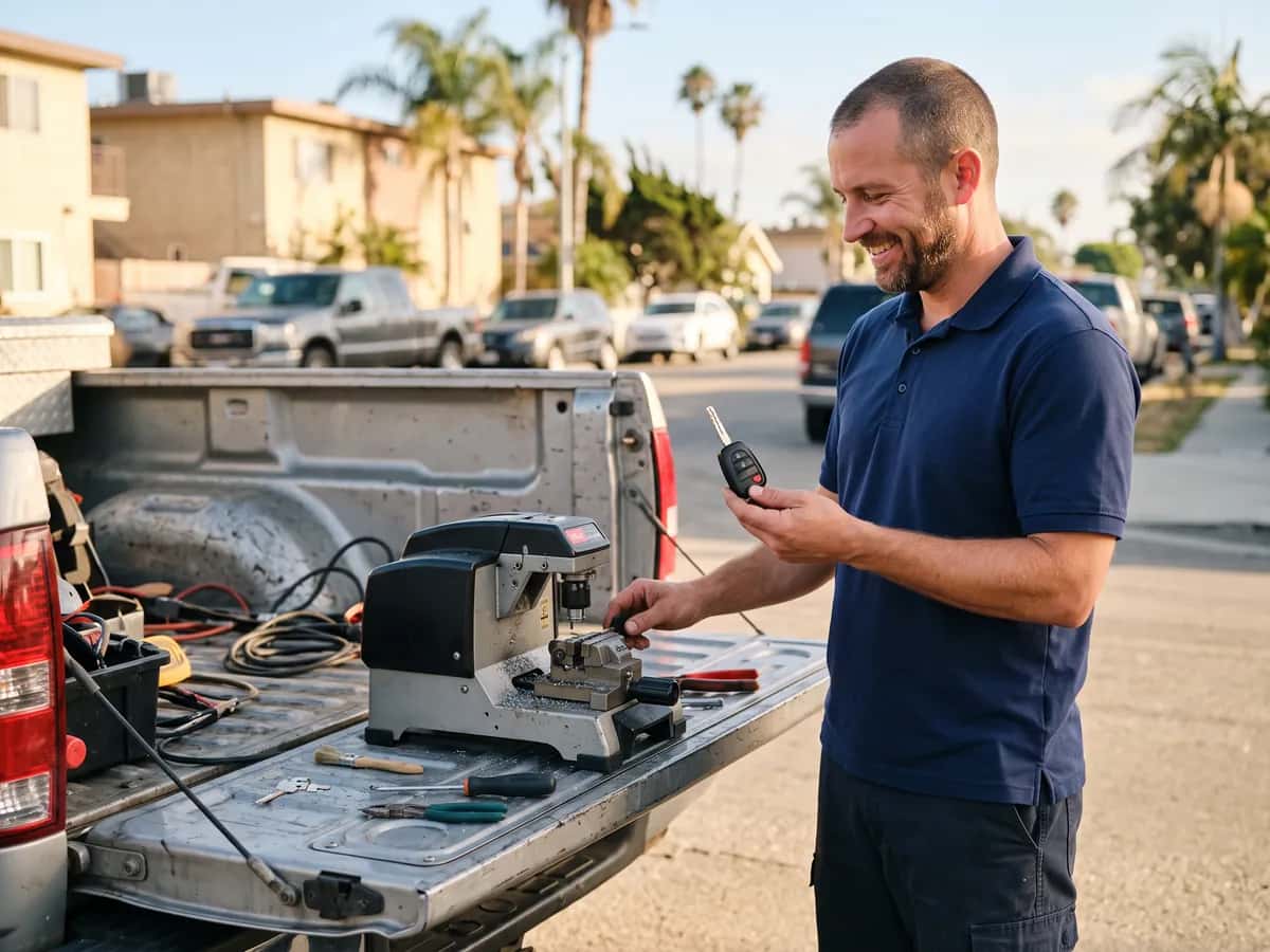 Car key replacement with cutting and programming