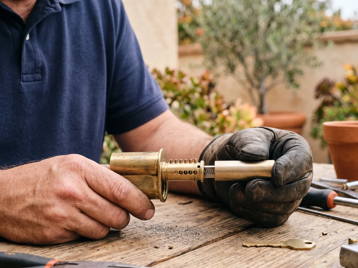 Lock Rekey in Arcadia, CA — Rekeying pins and a lock cylinder