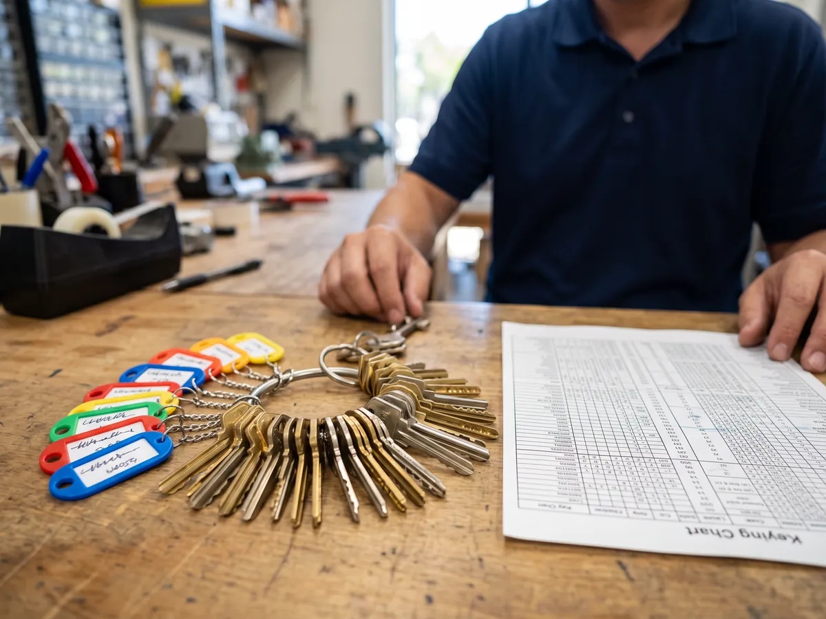 Master Key Installation in Arcadia, CA — Master key system keys and keying chart