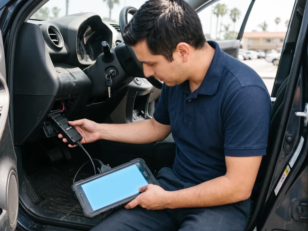 Chip Key Replacement in Perris, CA — Programming a transponder key through the OBD port